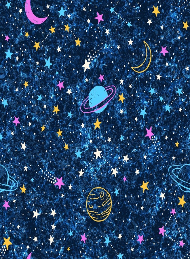 GLOW4U Sky Star Starry Night Peel and Stick Wallpaper for Kids Boys Girls Nursery Room Wall Decor Ceiling Contact Paper Galaxy Mural 17.7X117 Inches - Image 1