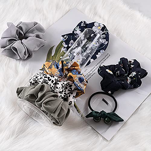 Coward 2 Pcs/Set Clear Acrylic Scrunchie Holder Hair Band Organizer Hair Ties Display Stand for Girls Women (Acrylic 8.6 inch Tall) - Image 4