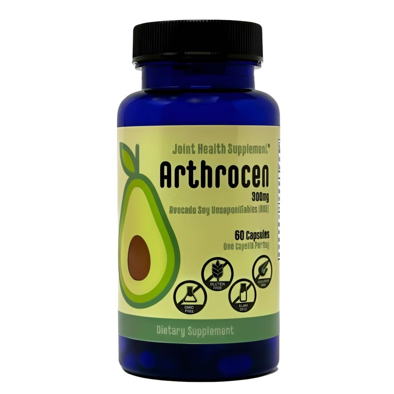 Arthrocen Joint Health Supplement with 300 mg ASU (Avocado Soy Unsaponifiables) - Supports Joint Mobility & Cartilage - Plant-Based Daily Joint Support - Non-GMO, Gluten & Dairy Free - 60-Day Supply - Image 1