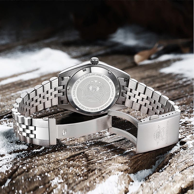 ADDIESDIVE Luxury Automatic Watch for Men 39 MM Simple Analog Dial Jubilee Steel Strap NH35A Movement Minimalist Watch - Image 5