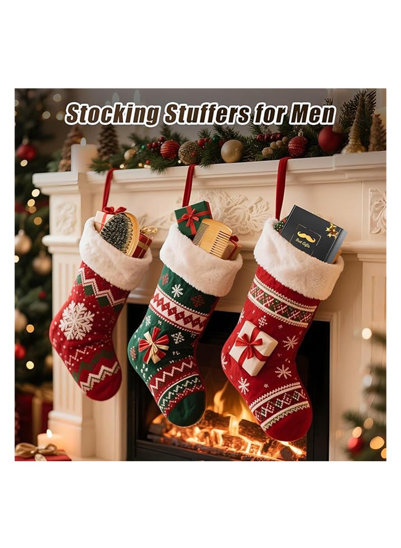 Beard Brush for Men, Soft Mane Bristle Beard Brush And Comb Set, Professional Stainless Steel Beard Scissor, Grate Comb, Beard Grooming Set Including Beard Comb, 1 Pcs Mustache Scissor, Beard Brush and Travel Bag，Christmas Gift - Image 5