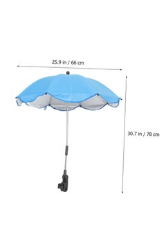 KASTWAVE Newborn Stroller Umbrella, Clip-on Beach Accessories for Infant Pushchair, Provides Sun Protection with Impact Cloth for Baby, Big Umbrella for Strollers and Deck Chairs, Blue  - Image 5
