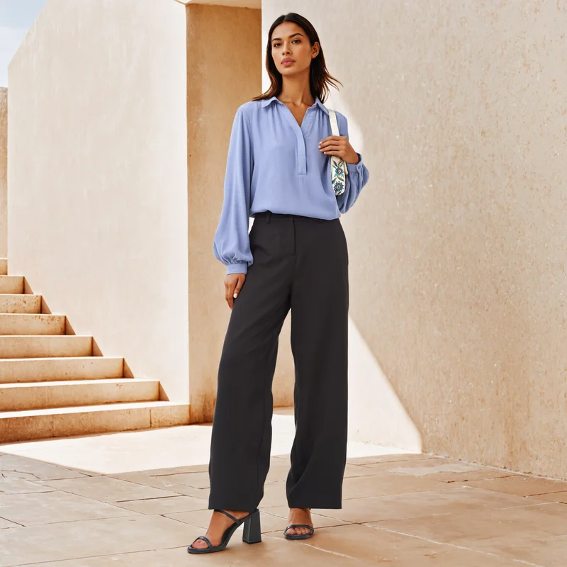 سبلاش فيڤ Regular Fit Textured Collared Top