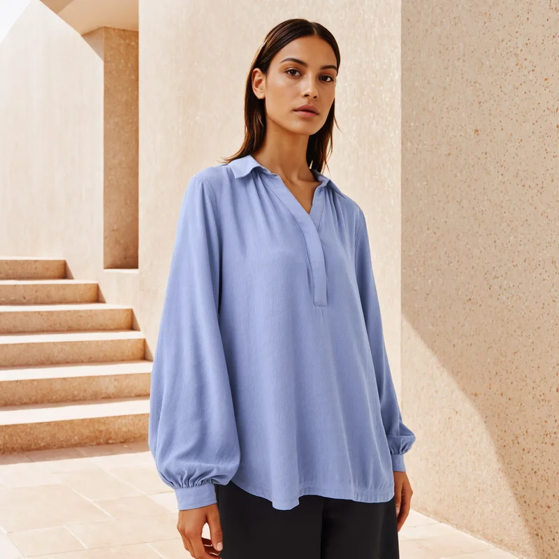 سبلاش فيڤ Regular Fit Textured Collared Top