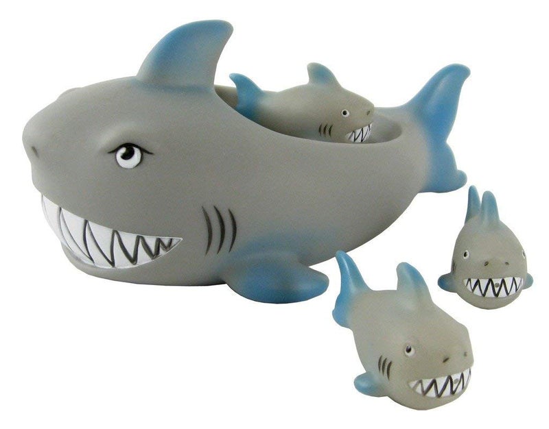 Playmaker Toys Rubber Baby Bath Animal Family Toy Sets (Shark) - Image 2