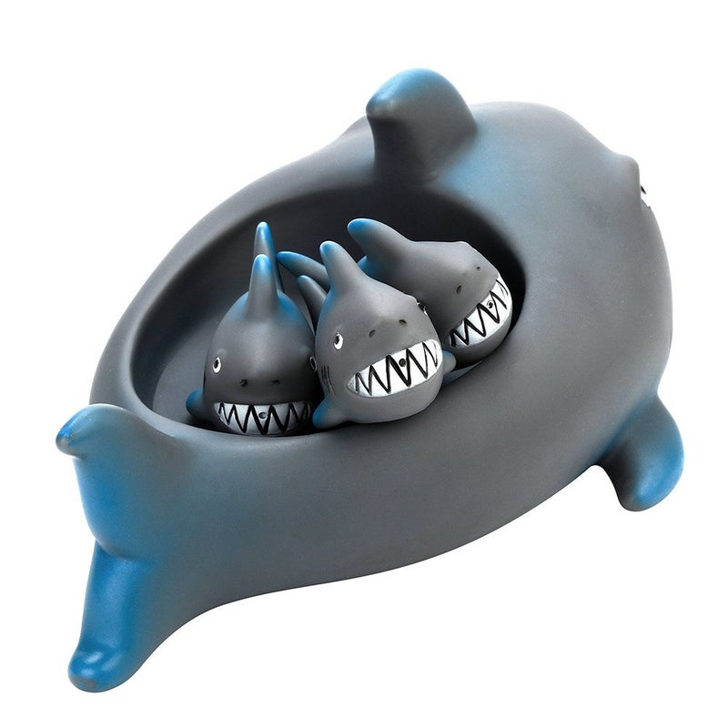 Playmaker Toys Rubber Baby Bath Animal Family Toy Sets (Shark) - Image 3