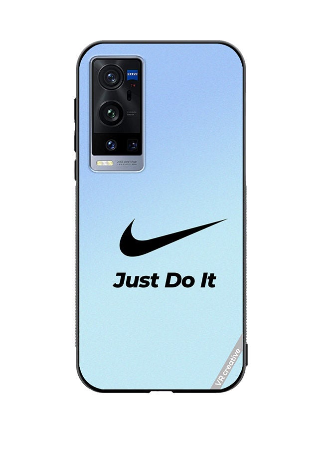 VR CREATIVE غطاء حماية لهاتف Vivo X60 Pro Plus بتصميم شعار Nike باللون الأزرق متعدد الألوان - Image 1