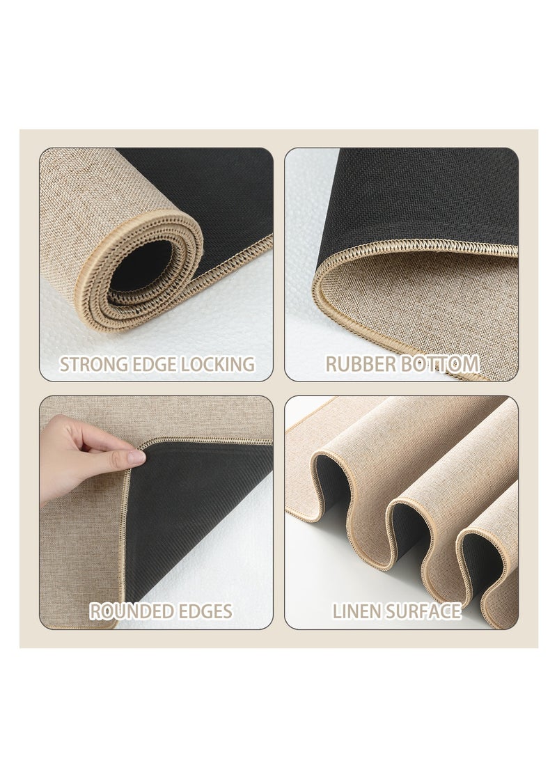 Generic 2 PCS Kitchen Floor Mats Rugs Set, Cushion Floor Carpet, Waterproof, Oil Resistant and Anti-Fatigue PU Standing Mat for Kitchen, Floor, Office, Sink, Laundry 45*75CM+45*120CM  - Image 3