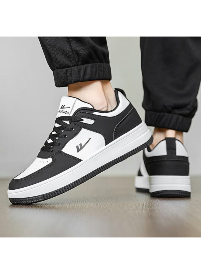 Pull Back Warrior Men's Black And White Panda Sneakers Spring New Casual White Shoes Men's Sports Shoes Wxp2616 Black And White Size 41 - Image 1