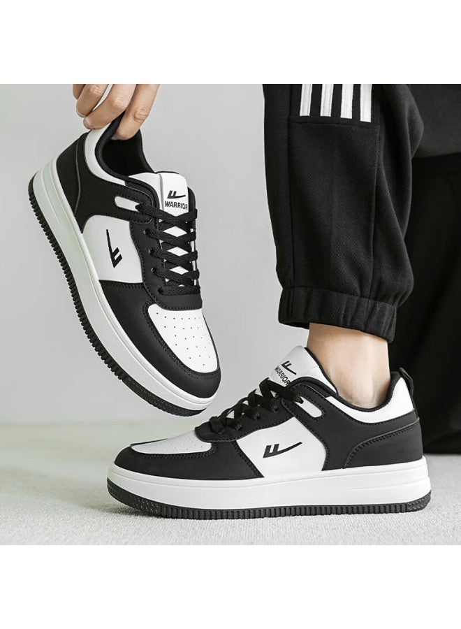 Pull Back Warrior Men's Black And White Panda Sneakers Spring New Casual White Shoes Men's Sports Shoes Wxp2616 Black And White Size 41 - Image 5