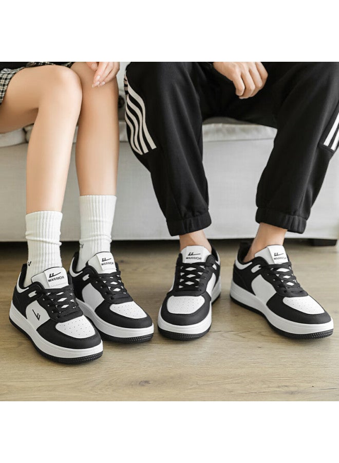 Pull Back Warrior Men's Black And White Panda Sneakers Spring New Casual White Shoes Men's Sports Shoes Wxp2616 Black And White Size 41 - Image 2