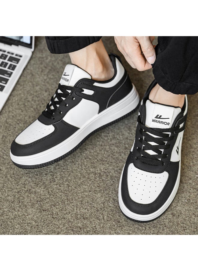 Pull Back Warrior Men's Black And White Panda Sneakers Spring New Casual White Shoes Men's Sports Shoes Wxp2616 Black And White Size 41 - Image 3