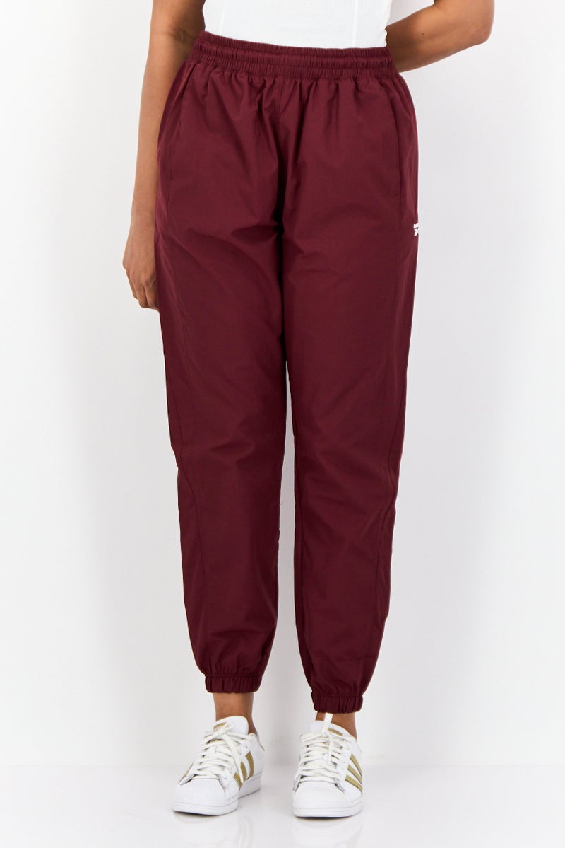 Reebok Women Sportswear Fit Drawstring Training Track Pants, Maroon - Image 1