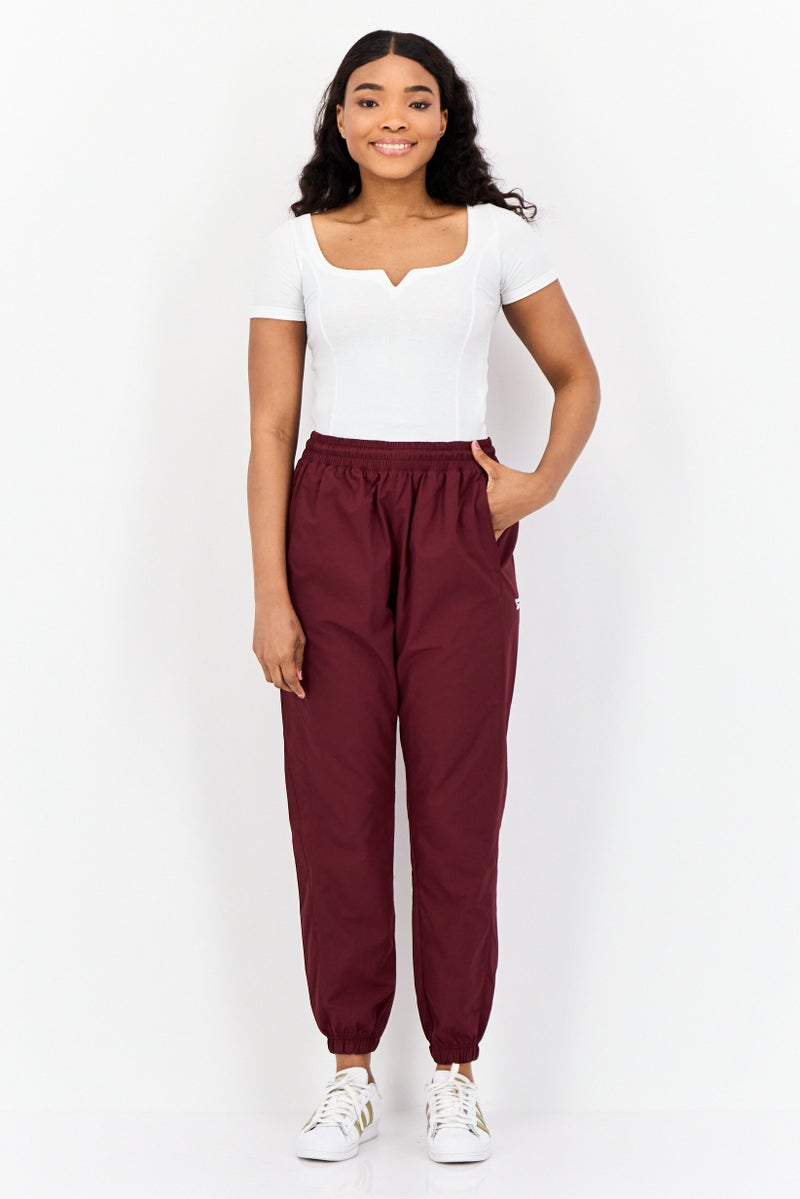 Reebok Women Sportswear Fit Drawstring Training Track Pants, Maroon - Image 4