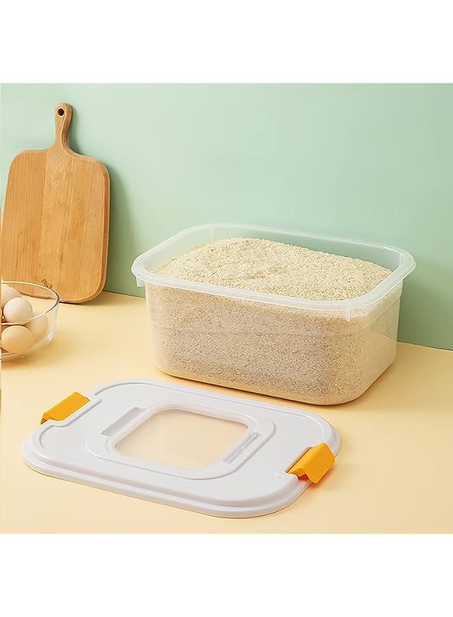 IAF Rice Storage Containers 3pcs Set (5kg, 7.5kg & 12.5kg) – White Transparent Food Storage Container with Lid, BPA Free Plastic Large Cereal Storage Box, Kitchen Multifunctional Flour Container - Image 4