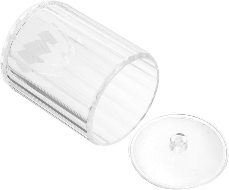 Acrylic Cotton Swabs Holder Lid Organizer for Cotton Pads Toothpicks and Accessories Multipurpose Storage Container for Home and Dorm Use - Image 1