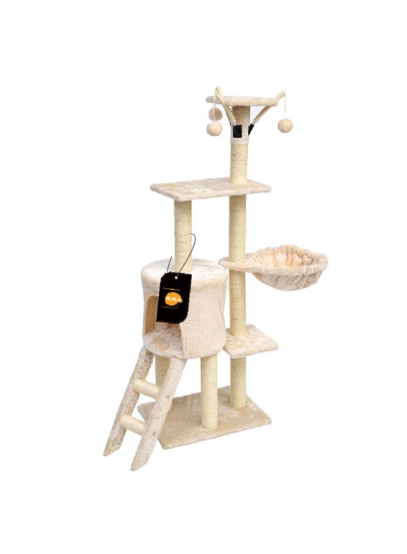 Kidle Living Equipment Cat Play Tower Cat Toy Multi Level Platform Cat Tree Sisal Pillar Large Cat Climbing Frame Cat Nest Luxury Cat Scratch Post Cat Tree - Image 1