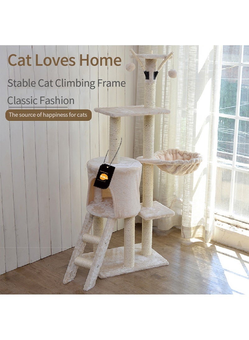 Kidle Living Equipment Cat Play Tower Cat Toy Multi Level Platform Cat Tree Sisal Pillar Large Cat Climbing Frame Cat Nest Luxury Cat Scratch Post Cat Tree - Image 2