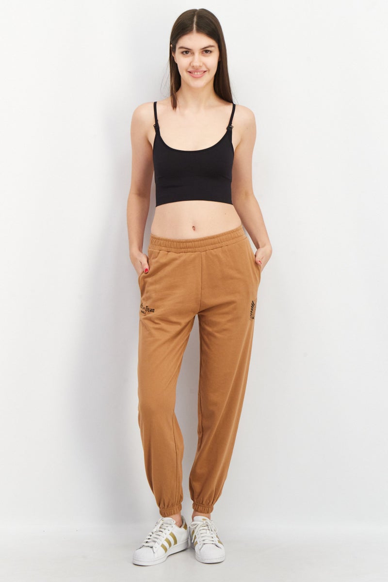Attack on Titan Women Regular Fit High Waist Textured Trouser Pants, Brown - Image 4