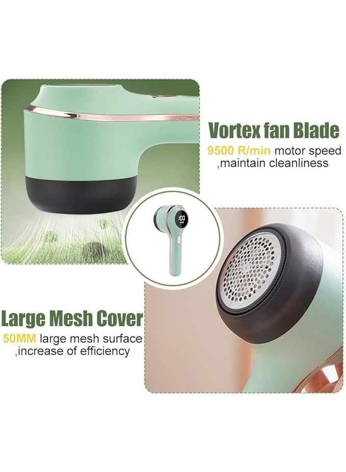 سبيس شوب ماكينة حلاقة الأقمشة مزيل الوبر مع وضع 3 سرعات ماكينة حلاقة رقمية متعددة الوظائف قابلة لإعادة الشحن للكنب والمراتب والألعاب - Image 2