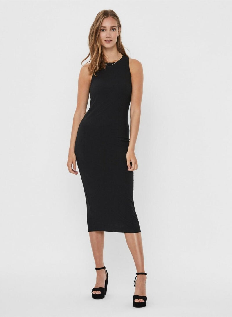 VERO MODA Awlavender Sl O-Neck Calf Dress Noos  - Image 1