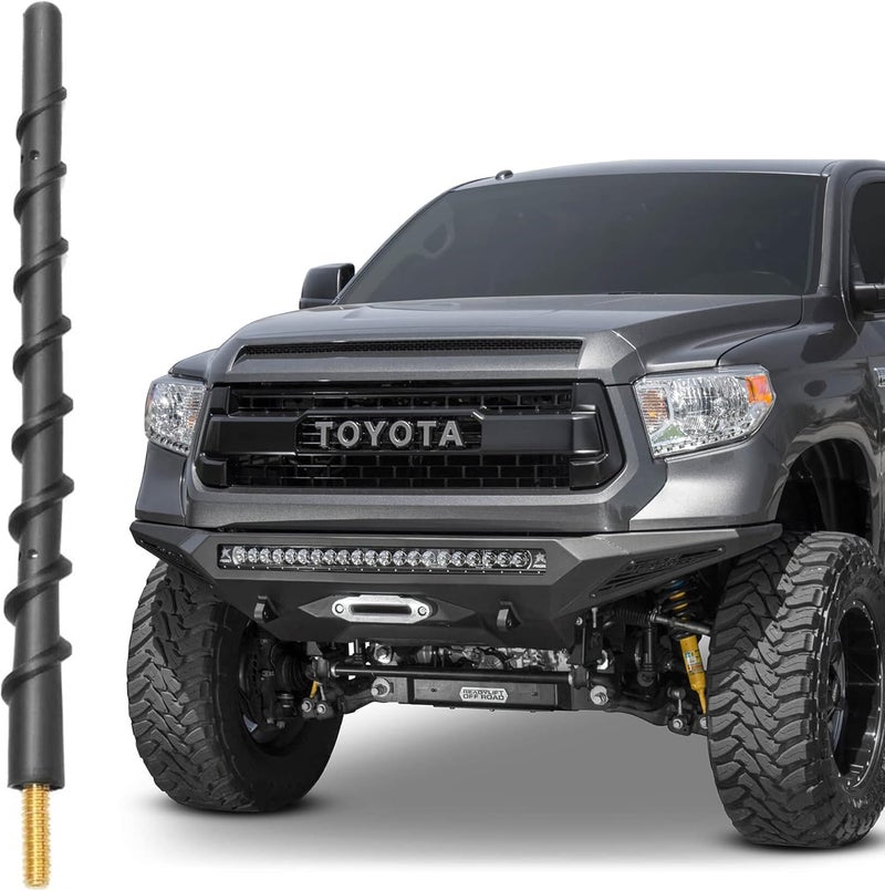 VOFONO 7 Inch Antenna Compatible with 2000-2021 Toyota Tundra Tacoma, Spiral Flexible Rubber Antenna Replacement - Image 1
