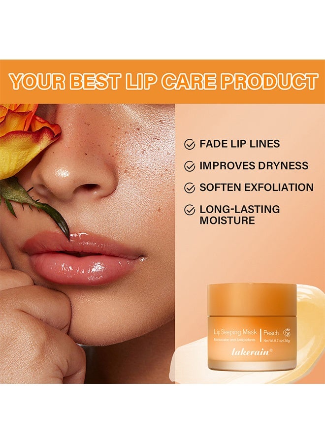 lakerain Lip Sleeping Mask，Lip Plumper Oil Tinted Lip Balm Overnight Lip Mask Moisture and Collagen Booster Lip Mask Day and Night Repair Lip Balm for Improves Dryness and Cracked Lip Scrubs #02 Berry - Image 3