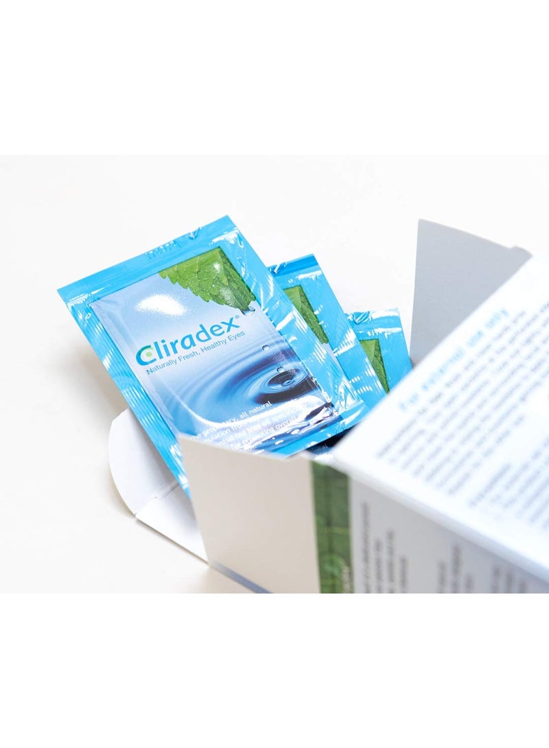 Cliradex Towelettes - Natural Face, Eyelash & Eyelid Cleanser - Wipes for Demodex, Blepharitis, Mgd and Red Irritated Eye Lid - Tea Tree Oil Extract. - Image 3