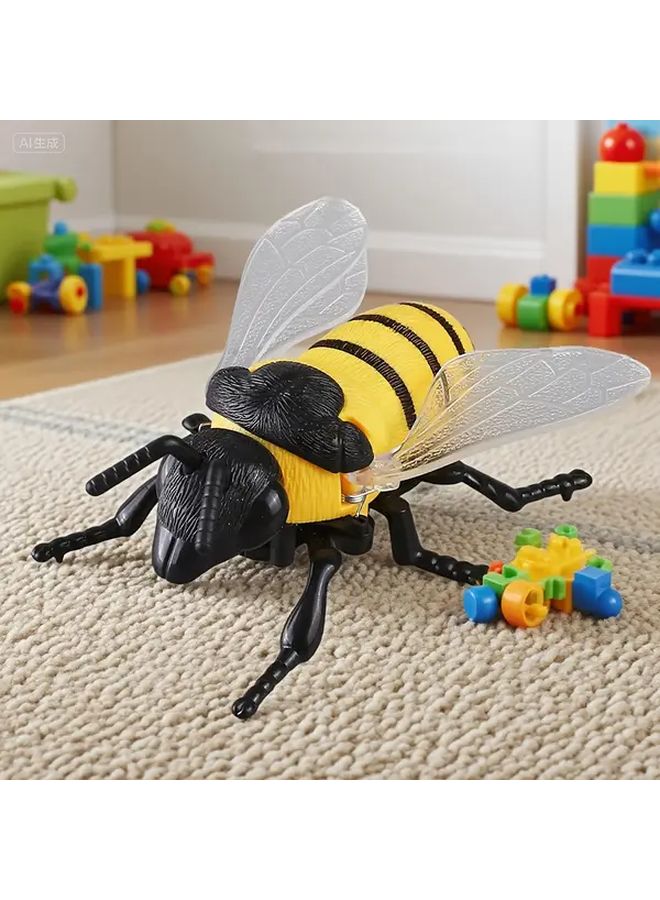 Wind Up Bee Toy for Kids Yellow Striped Crawler Cute Bug Learning Gift - Image 4