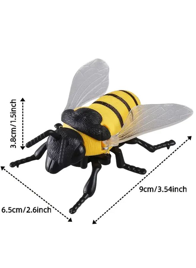Wind Up Bee Toy for Kids Yellow Striped Crawler Cute Bug Learning Gift - Image 2