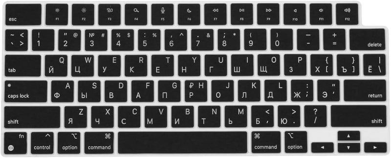 ProElife Russian Keyboard Cover Skin for 2025-2022 MacBook Air 13.6 15 inch M4 M3 M2 Chip & 2025-2021 MacBook Pro 14 16.2 inch M5 M4 M3 M2 M1 Pro/Max Accessory - Image 1
