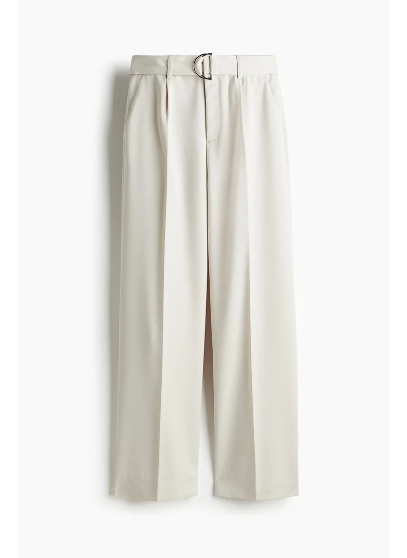 اتش اند ام Belted tailored trousers