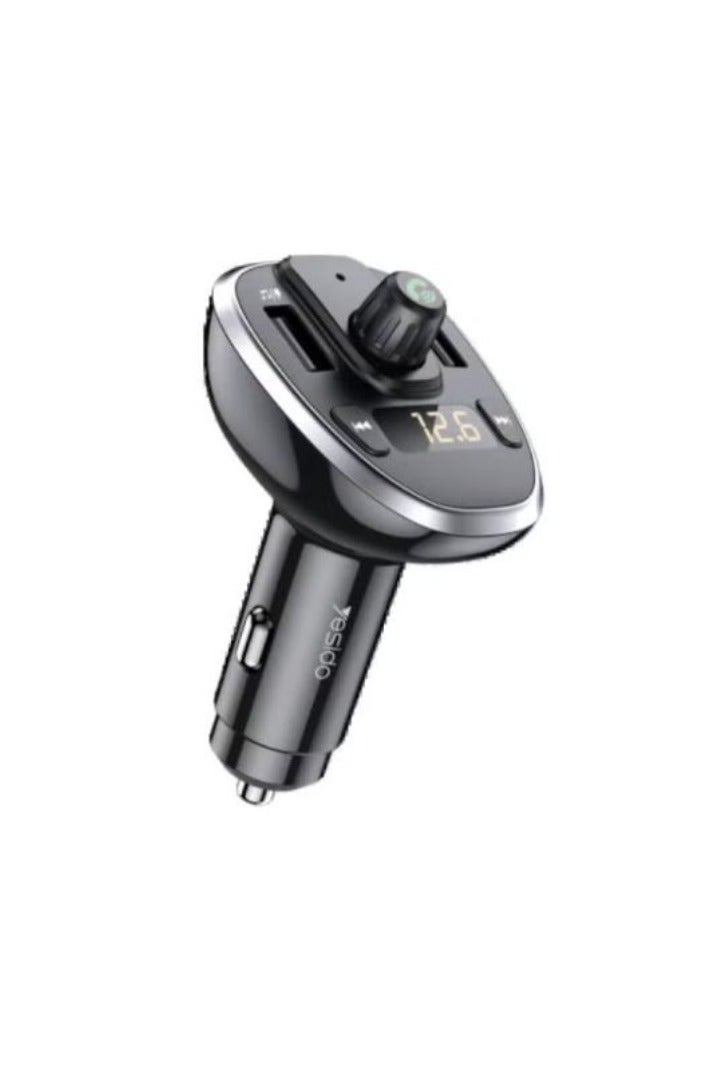 Yesido Y39 FM Bluetooth Received Car Charger - Black  - Image 1