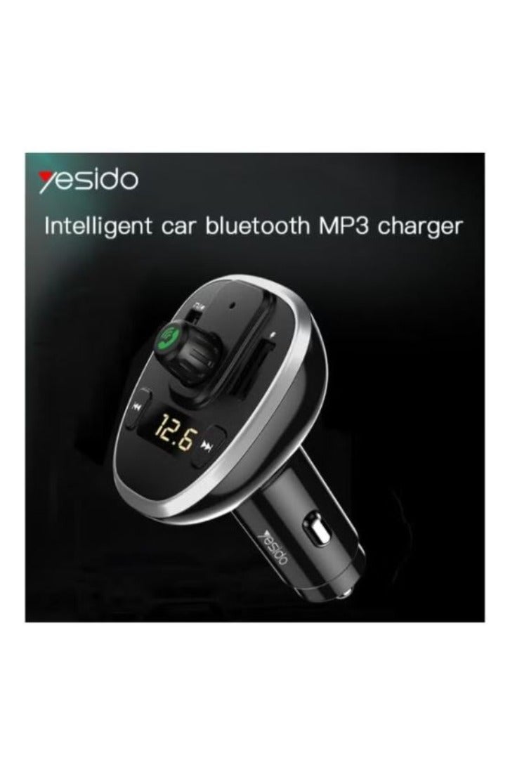 Yesido Y39 FM Bluetooth Received Car Charger - Black  - Image 2