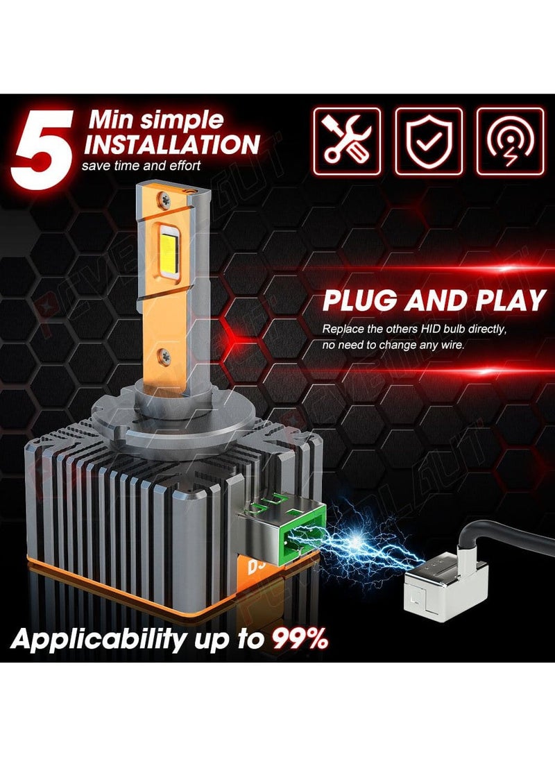 TACPRO Elshafey tacpro led headlights bulbs pair D3S - Image 2