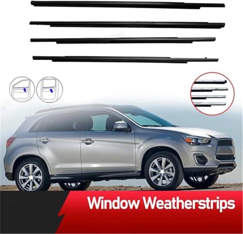 Vuzmode 4PCS Car Window Door Seals for Mitsubishi - Image 2