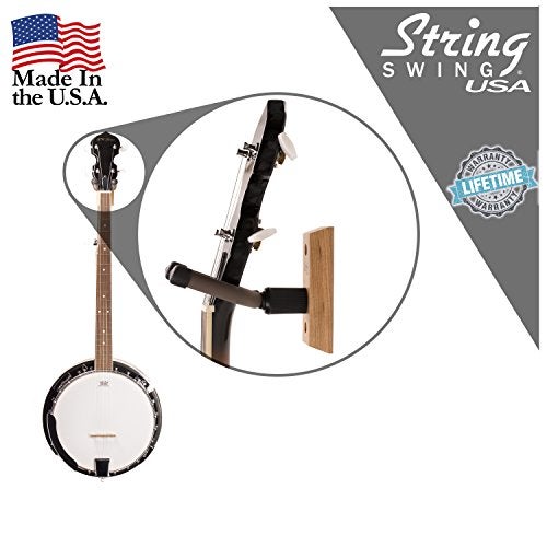 String Swing Banjo Hanger Wooden Wall Holder Cherry Hardwood String Swing CC01B-C - Image 4