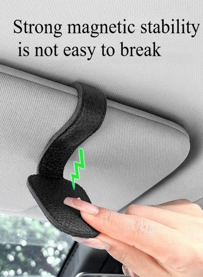 Generic Car Sun Visor Glasses Holder, Vehicle Eyewear Clip, Auto Interior Accessory, Storage Organizer for Glasses  - Image 2