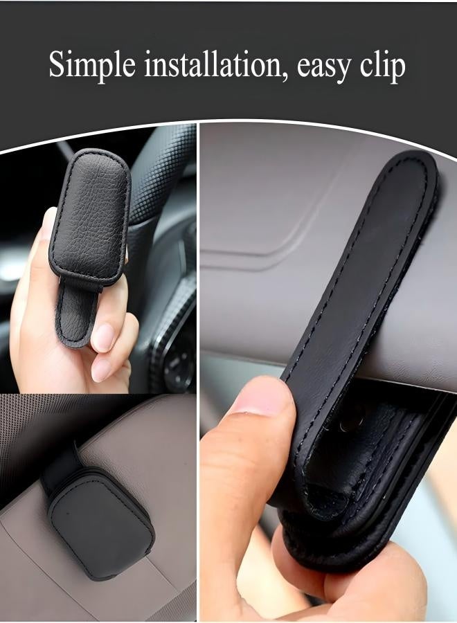 Generic Car Sun Visor Glasses Holder, Vehicle Eyewear Clip, Auto Interior Accessory, Storage Organizer for Glasses  - Image 3