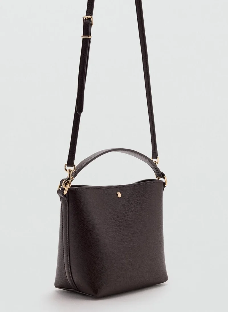 مانجو Faux-Leather Bucket Handbag