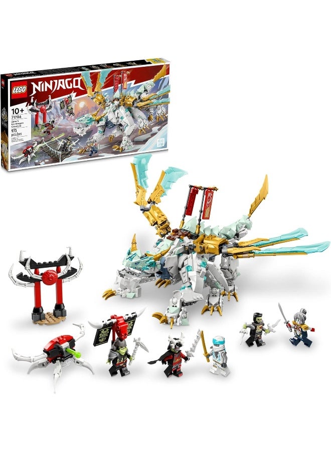 LEGO NINJAGO Zane’s Ice Dragon Creature 71786, 2in1 Dragon Toy to Action Figure Warrior, Model Building Kit, Construction Set for Kids with 5 Minifigures - Image 5
