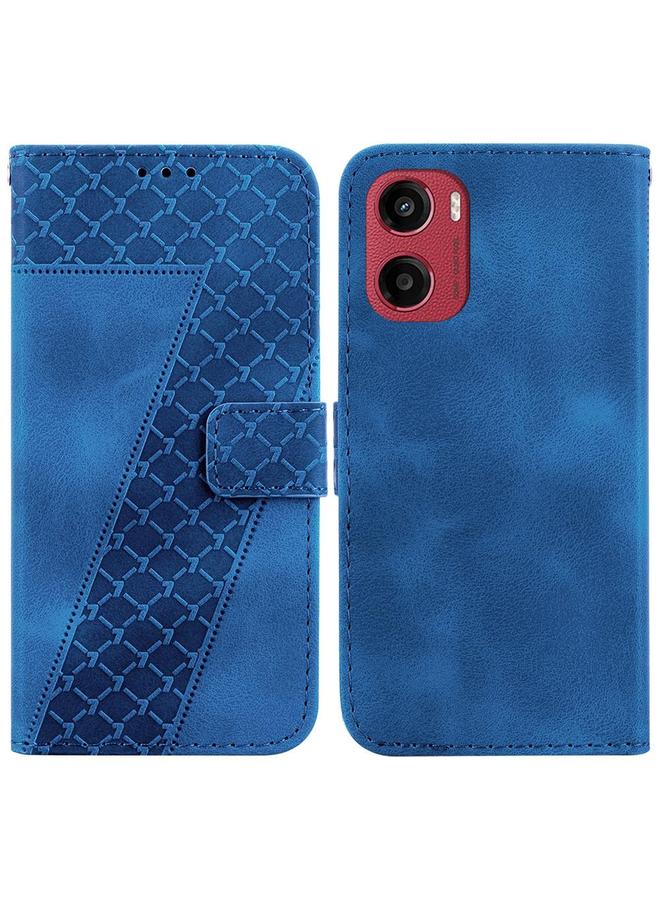 اس-توب جراب لهاتف Motorola Moto G05 / E15، جراب جلدي منقوش على شكل سبعة أشكال - Image 1