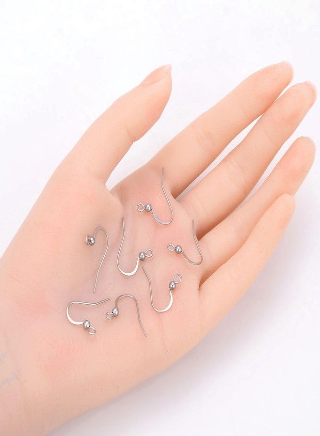 Adabele 100pcs Adabele 316 Grade Surgical Stainless Steel Hypoallergenic Ball End Flat Fish Earring Hooks Ear Wire (Wire 0.7mm/21 Gauge) for DIY Earrings Jewelry Making SEF5 - Image 2