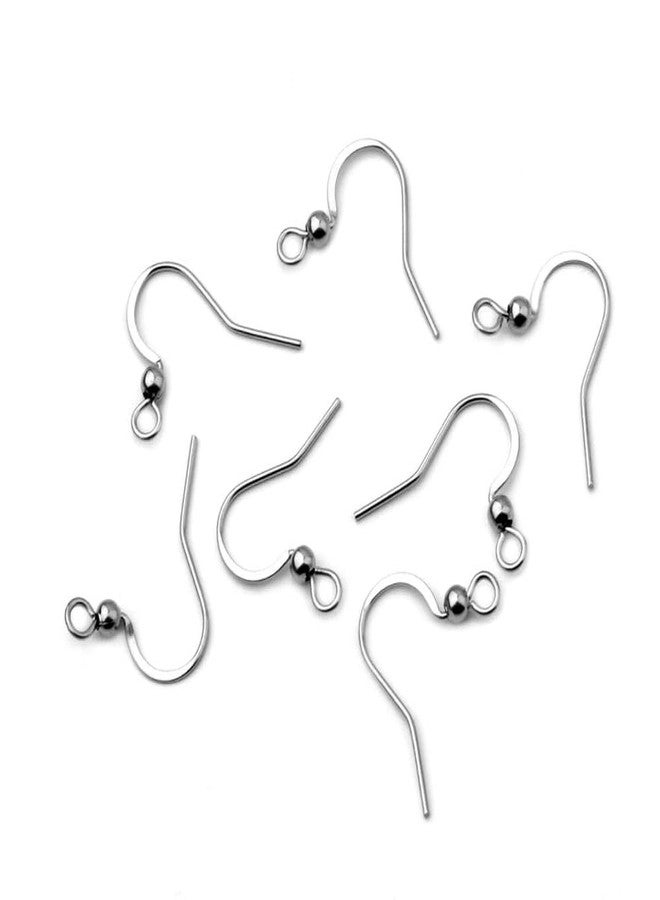 Adabele 100pcs Adabele 316 Grade Surgical Stainless Steel Hypoallergenic Ball End Flat Fish Earring Hooks Ear Wire (Wire 0.7mm/21 Gauge) for DIY Earrings Jewelry Making SEF5 - Image 1
