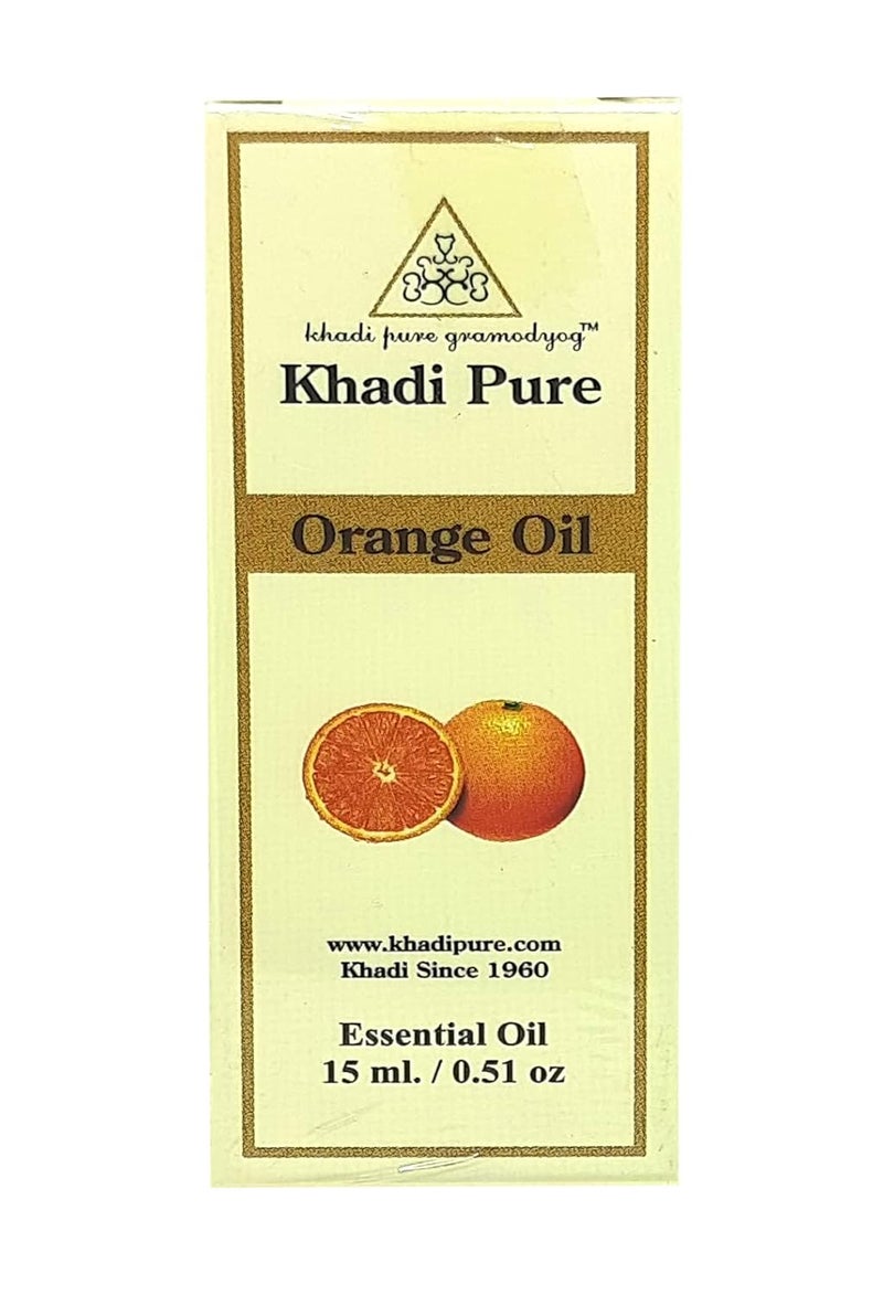 Khadi Pure Gramodyog Khadi Pure Herbal Orange Essential Oil Uplifting Refreshing Aromatherapy Blend Boosts Mood Reduces Stress Enhances Skin Radiance 100 Natural Therapeutic Grade 15 ml Black KPORANGEOX1  - Image 1