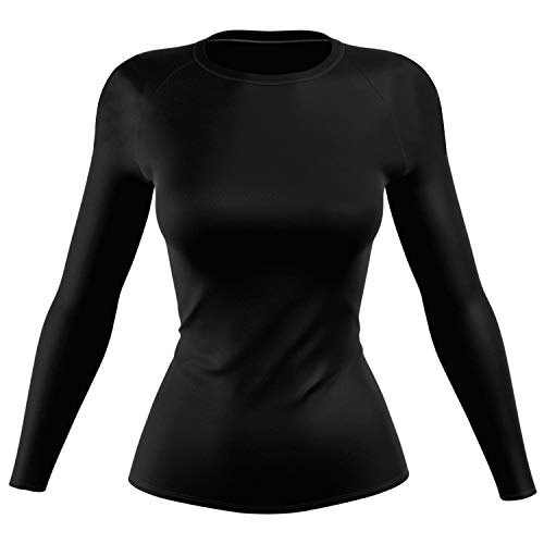 ROAR MMA Grappling Rash Guard BJJ Training No Gi Fight Gear Long Sleeve Shirt (Large, Black) - Image 3