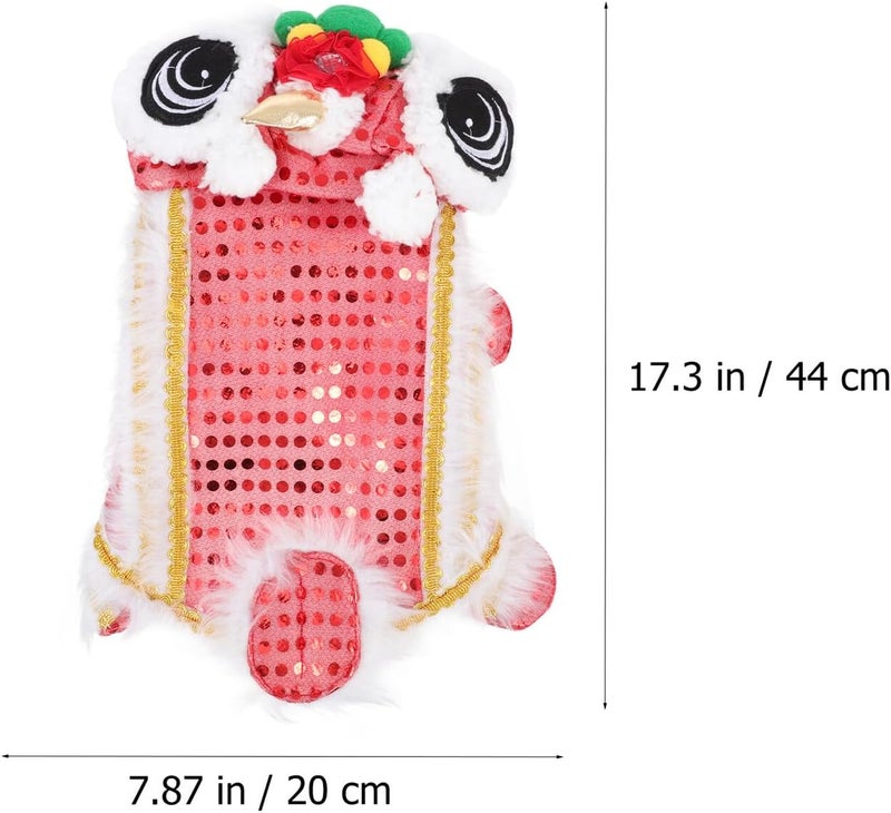 Dog Dance Lion Costume Xs, New Year Dog Apparel Pet Garment for Festival Celebration - Image 2