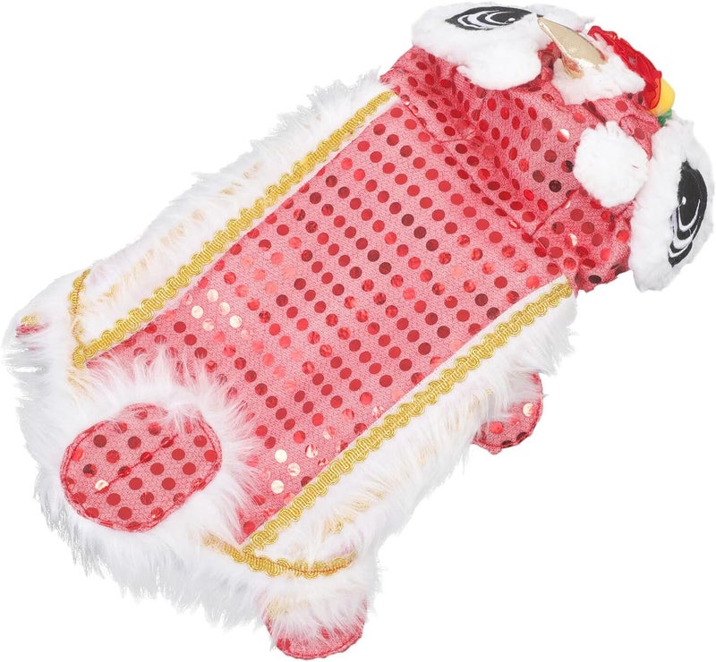 Dog Dance Lion Costume Xs, New Year Dog Apparel Pet Garment for Festival Celebration - Image 1