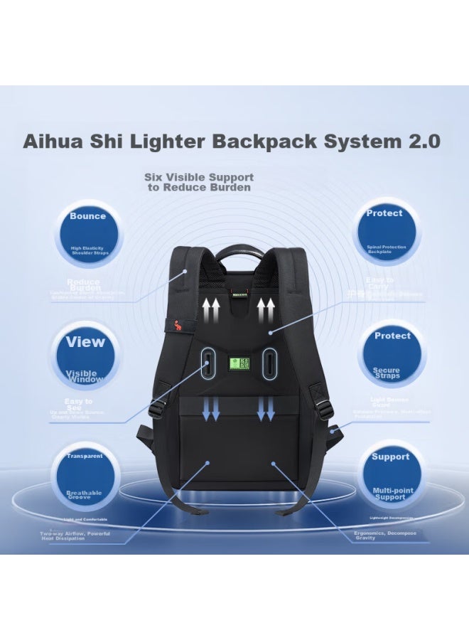 OIWAS Aihuashi Mobile Office Series Backpack, 16-inch Laptop Bag, Men's And Women's Backpack, Travel, Business Trip, Commuter Bag, 4487 - Image 2