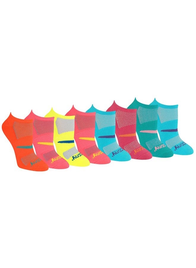 saucony Women's Performance Super Lite No-Show Athletic Socks, M, Light Assorted (8 Pairs), Medium - Image 1